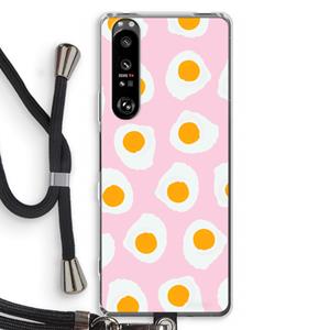 CaseCompany Dancing eggs: Sony Xperia 1 III Transparant Hoesje met koord