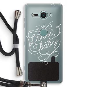 CaseCompany Laters, baby: Sony Xperia XZ2 Compact Transparant Hoesje met koord