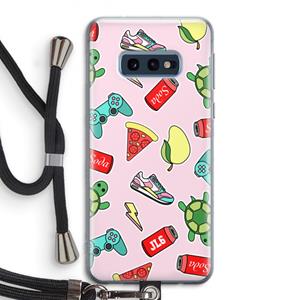 CaseCompany Things Jamie Loves: Samsung Galaxy S10e Transparant Hoesje met koord