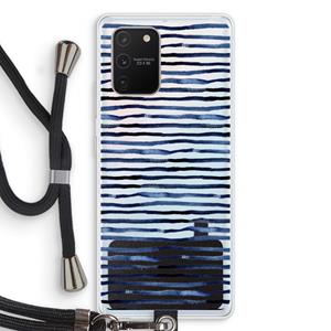 CaseCompany Verrassende lijnen: Samsung Galaxy S10 Lite Transparant Hoesje met koord