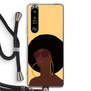 CaseCompany Golden hour: Sony Xperia 1 III Transparant Hoesje met koord