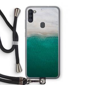 CaseCompany Stranded: Samsung Galaxy A11 Transparant Hoesje met koord