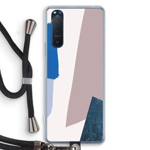 CaseCompany Lapis: Sony Xperia 5 II Transparant Hoesje met koord