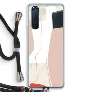 CaseCompany Lava: Sony Xperia 5 II Transparant Hoesje met koord
