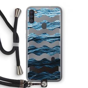 CaseCompany Oceaan: Samsung Galaxy A11 Transparant Hoesje met koord