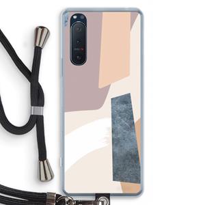 CaseCompany Luca: Sony Xperia 5 II Transparant Hoesje met koord