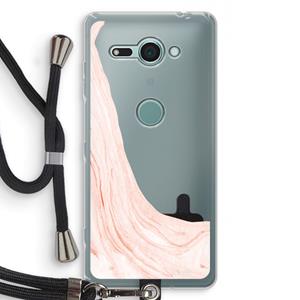 CaseCompany Peach bath: Sony Xperia XZ2 Compact Transparant Hoesje met koord