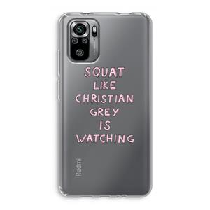 CaseCompany Christian Grey: Xiaomi Redmi Note 10S Transparant Hoesje