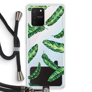 CaseCompany Lange bladeren: Samsung Galaxy S10 Lite Transparant Hoesje met koord