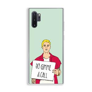CaseCompany Gimme a call: Samsung Galaxy Note 10 Plus Transparant Hoesje