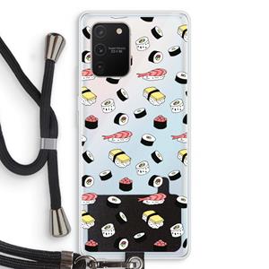 CaseCompany Sushi time: Samsung Galaxy S10 Lite Transparant Hoesje met koord