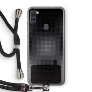 CaseCompany Musketon Halftone: Samsung Galaxy A11 Transparant Hoesje met koord