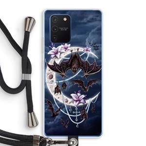 CaseCompany Vleermuizen Maan: Samsung Galaxy Note 10 Lite Transparant Hoesje met koord