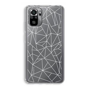 CaseCompany Geometrische lijnen wit: Xiaomi Redmi Note 10S Transparant Hoesje