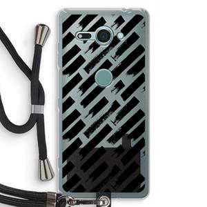 CaseCompany Zwarte vegen: Sony Xperia XZ2 Compact Transparant Hoesje met koord