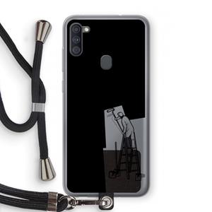 CaseCompany Musketon Painter: Samsung Galaxy A11 Transparant Hoesje met koord