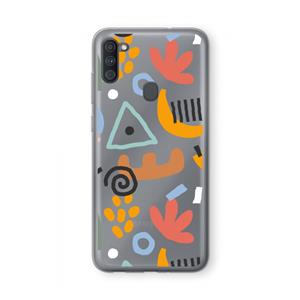 CaseCompany Abstract: Samsung Galaxy A11 Transparant Hoesje