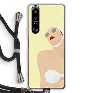 CaseCompany Summer: Sony Xperia 1 III Transparant Hoesje met koord