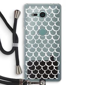 CaseCompany Dakpannetjes: Sony Xperia XZ2 Compact Transparant Hoesje met koord
