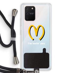 CaseCompany I'm lovin' you: Samsung Galaxy S10 Lite Transparant Hoesje met koord
