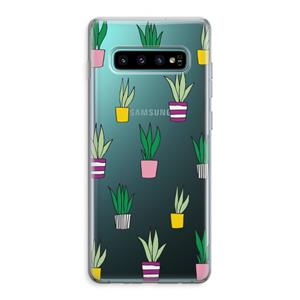 CaseCompany Sanseveria: Samsung Galaxy S10 Plus Transparant Hoesje