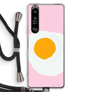 CaseCompany Sunny side up: Sony Xperia 1 III Transparant Hoesje met koord