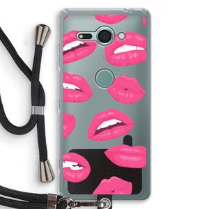 CaseCompany Bite my lip: Sony Xperia XZ2 Compact Transparant Hoesje met koord