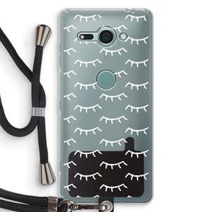 CaseCompany Wimpers: Sony Xperia XZ2 Compact Transparant Hoesje met koord