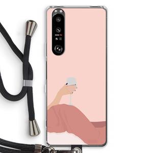 CaseCompany Wine: Sony Xperia 1 III Transparant Hoesje met koord
