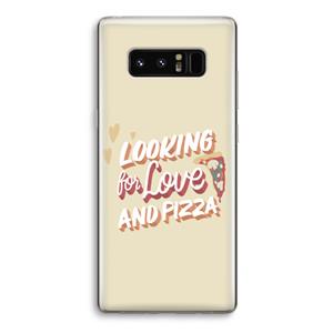 CaseCompany Pizza is the answer: Samsung Galaxy Note 8 Transparant Hoesje