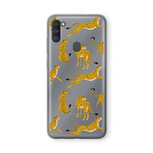 CaseCompany Luipaard: Samsung Galaxy A11 Transparant Hoesje