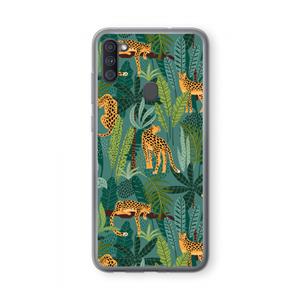 CaseCompany Luipaard 2: Samsung Galaxy A11 Transparant Hoesje