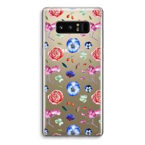 CaseCompany Bloemetjes: Samsung Galaxy Note 8 Transparant Hoesje