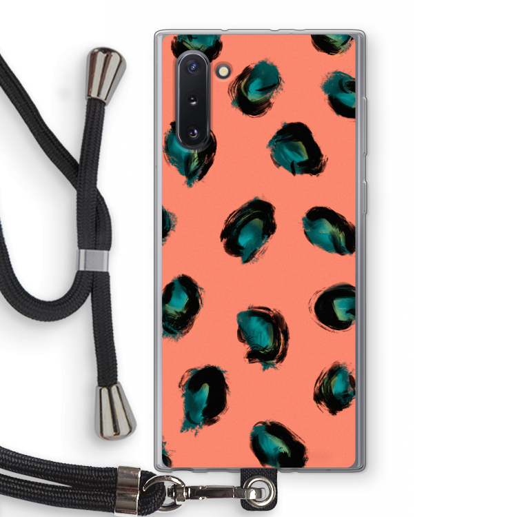 CaseCompany Pink Cheetah: Samsung Galaxy Note 10 Transparant Hoesje met koord