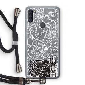 CaseCompany Vexx City #2: Samsung Galaxy A11 Transparant Hoesje met koord