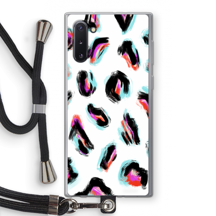CaseCompany Cheetah color: Samsung Galaxy Note 10 Transparant Hoesje met koord