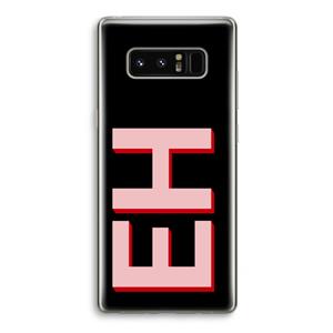 CaseCompany Monogram: Samsung Galaxy Note 8 Transparant Hoesje