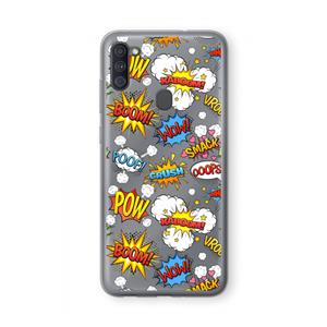 CaseCompany Pow Smack: Samsung Galaxy A11 Transparant Hoesje