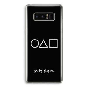 CaseCompany Squid Game: Samsung Galaxy Note 8 Transparant Hoesje