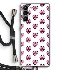 CaseCompany GIRL POWER: Samsung Galaxy S21 Transparant Hoesje met koord