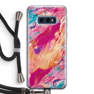 CaseCompany Pastel Echoes: Samsung Galaxy S10e Transparant Hoesje met koord