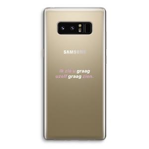 CaseCompany uzelf graag zien: Samsung Galaxy Note 8 Transparant Hoesje