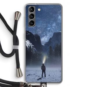 CaseCompany Wanderlust: Samsung Galaxy S21 Transparant Hoesje met koord