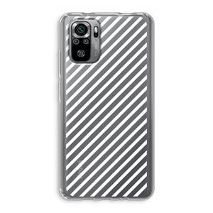 CaseCompany Strepen zwart-wit: Xiaomi Redmi Note 10S Transparant Hoesje
