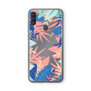CaseCompany Tropisch: Samsung Galaxy A11 Transparant Hoesje