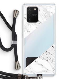 CaseCompany Biggest stripe: Samsung Galaxy S10 Lite Transparant Hoesje met koord