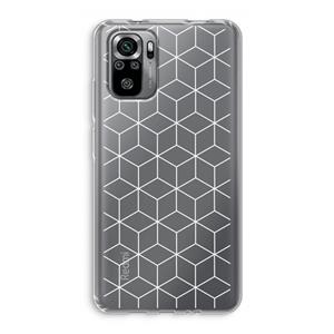 CaseCompany Zwart-witte kubussen: Xiaomi Redmi Note 10S Transparant Hoesje