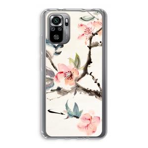 CaseCompany Japanse bloemen: Xiaomi Redmi Note 10S Transparant Hoesje