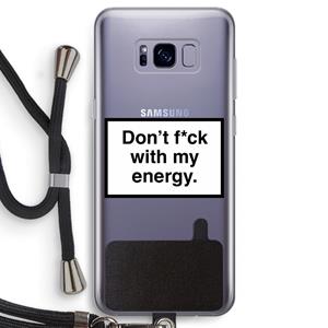 CaseCompany My energy: Samsung Galaxy S8 Transparant Hoesje met koord