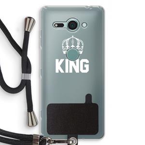 CaseCompany King zwart: Sony Xperia XZ2 Compact Transparant Hoesje met koord